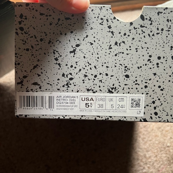 Air Jordan 5 retro Silver/green bean Flint Grey - Picture 2 of 7